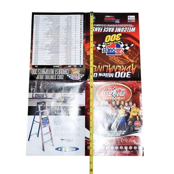 NASCAR May 2003 Coca-Cola 600 Lowes Motor Speedway Program Poster Protector - Picture 4 of 12